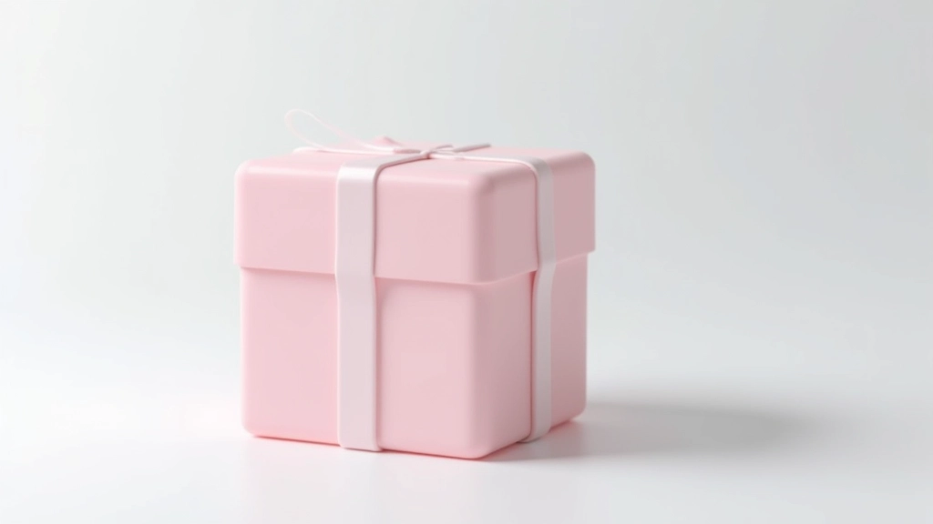 Skaista personalizēta 3D drukāta dāvana ar neparastu krāsu dizainu, guļošā pozā uz eleganta dāvanu kastītes